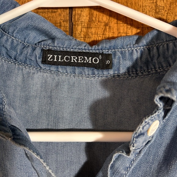 Blue Chambray Maxi Shirt Dress - Picture 2 of 8